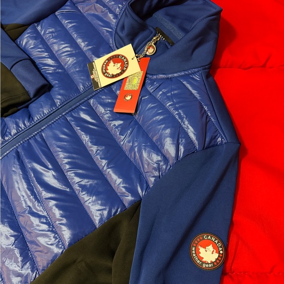 Blue and Black Puffer Jacket - Picture 3 of 6